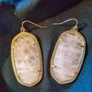 Kendra Scott Rose Quartz Danielle Earrings